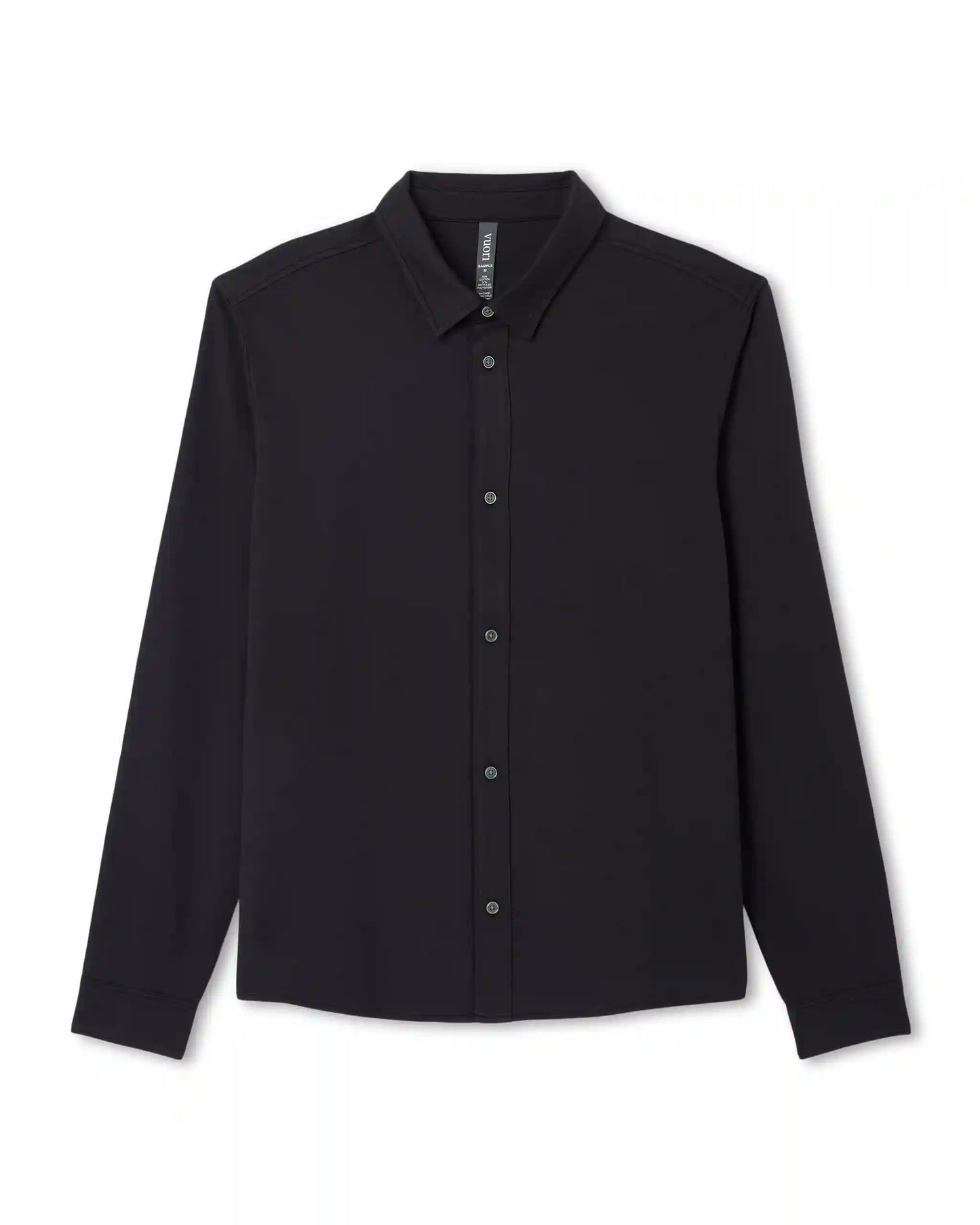 Long Sleeve Knit Oxford Button Down - Classic Fit | Black