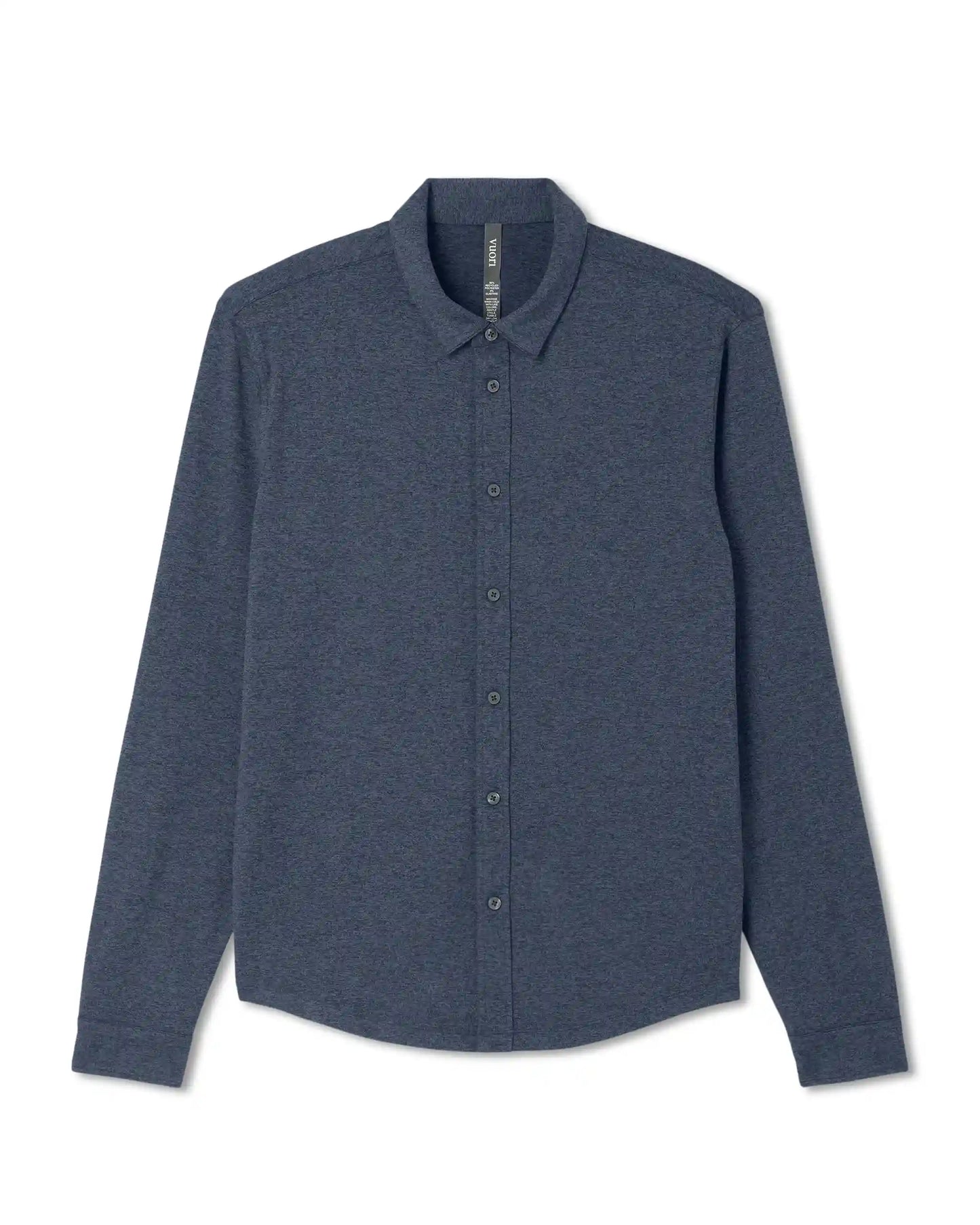 Long Sleeve Ponto Button Down Shirt | Azure Heather
