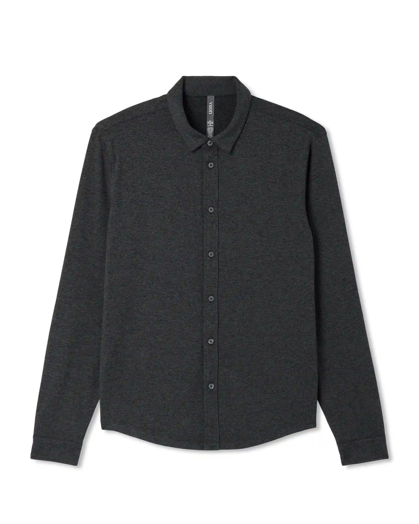 Long Sleeve Ponto Button Down Shirt | Charcoal Heather