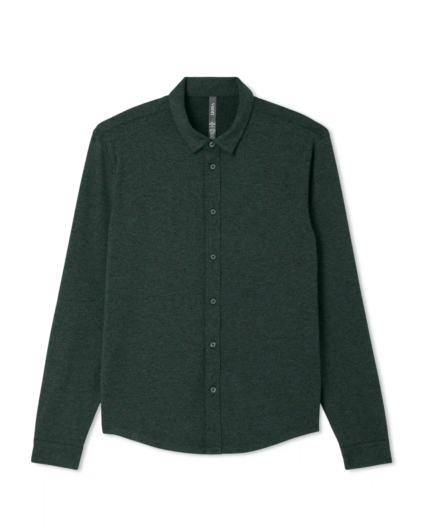 Long Sleeve Ponto Button Down Shirt | Evergreen Heather