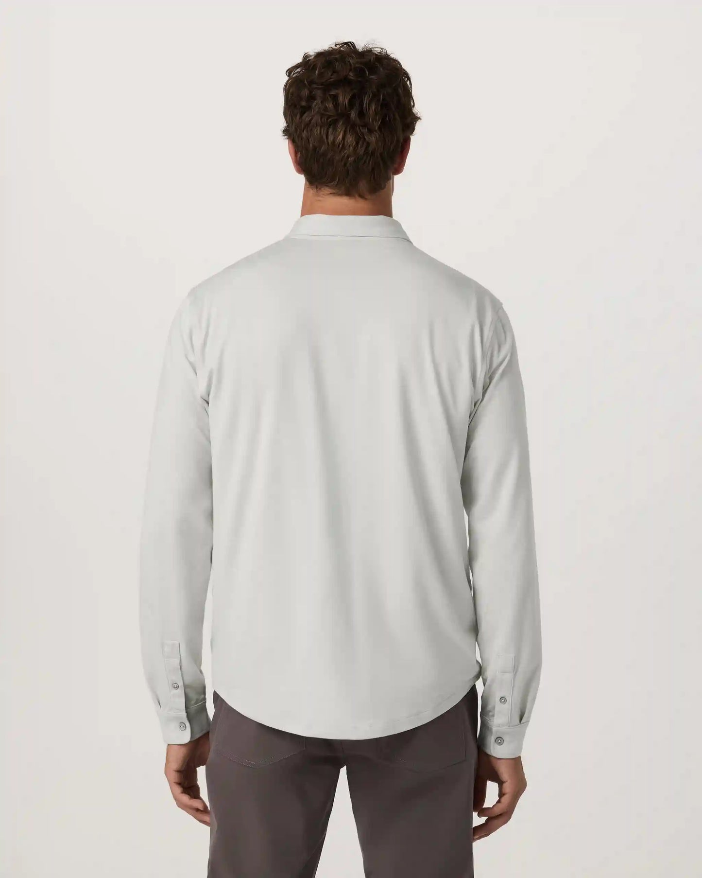 Long Sleeve Ponto Button Down Shirt | Salt Heather