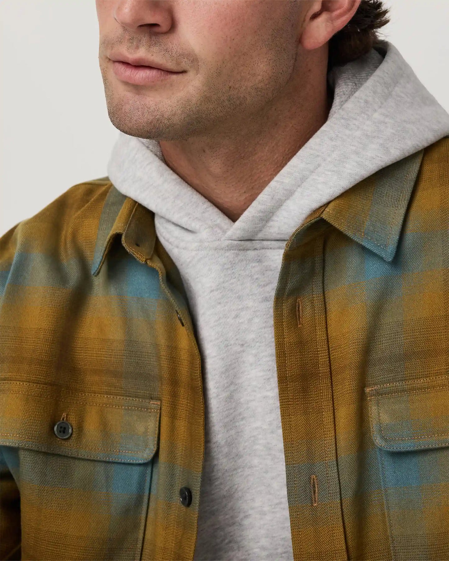 Long Sleeve Flannel Button Down Shirt | Bluegrass