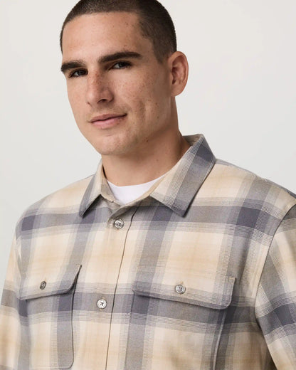 Long Sleeve Flannel Button Down Shirt | Cavern Grey