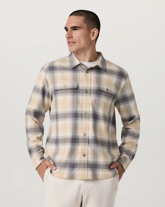 Long Sleeve Flannel Button Down Shirt | Cavern Grey
