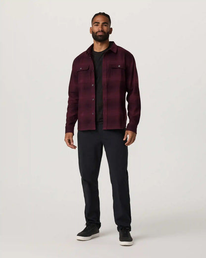 Long Sleeve Flannel Button Down Shirt | Raisin
