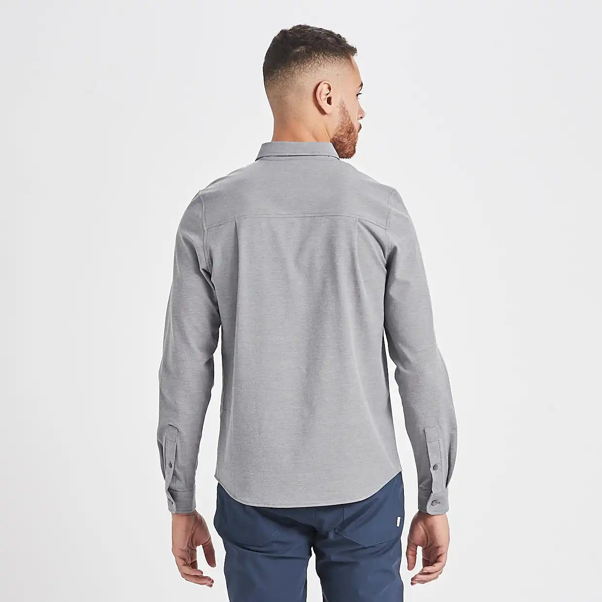 Bishop Long-Sleeve Button-Down | Light Grey