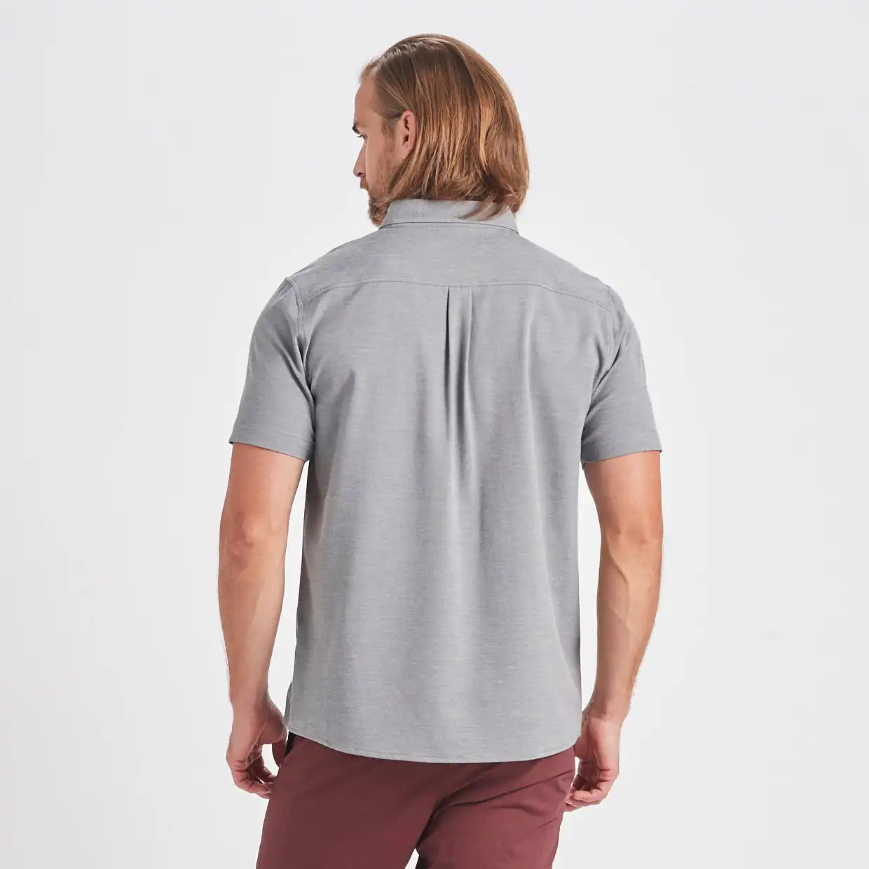Bishop Short-Sleeve Button-Down | Light Grey