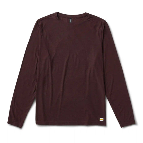 Long Sleeve Strato Tech Tee | Oxblood Heather