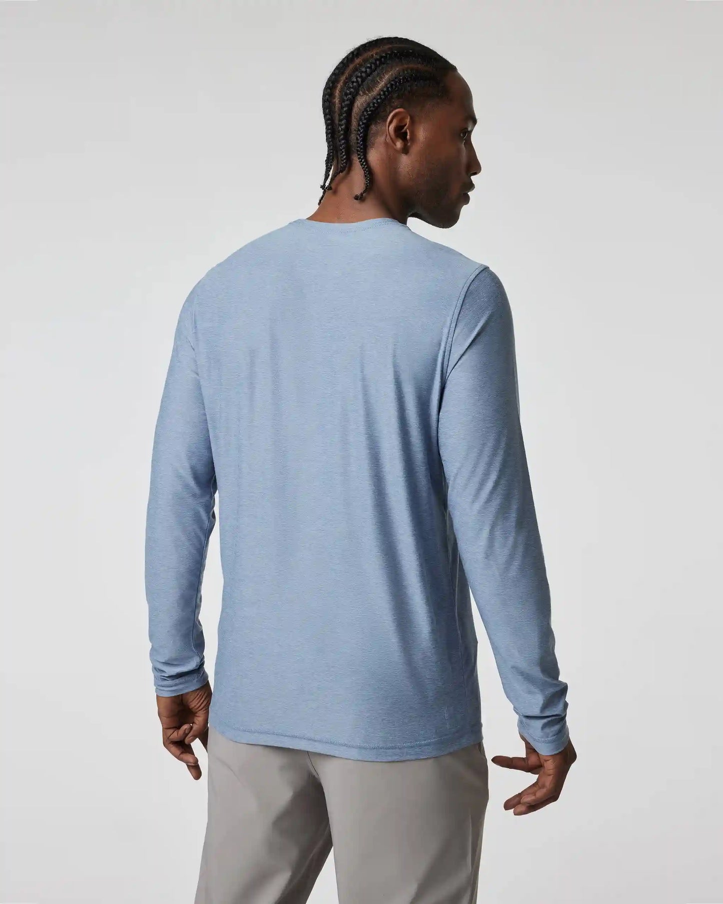 Long Sleeve Strato Tech Tee | Chambray Heather