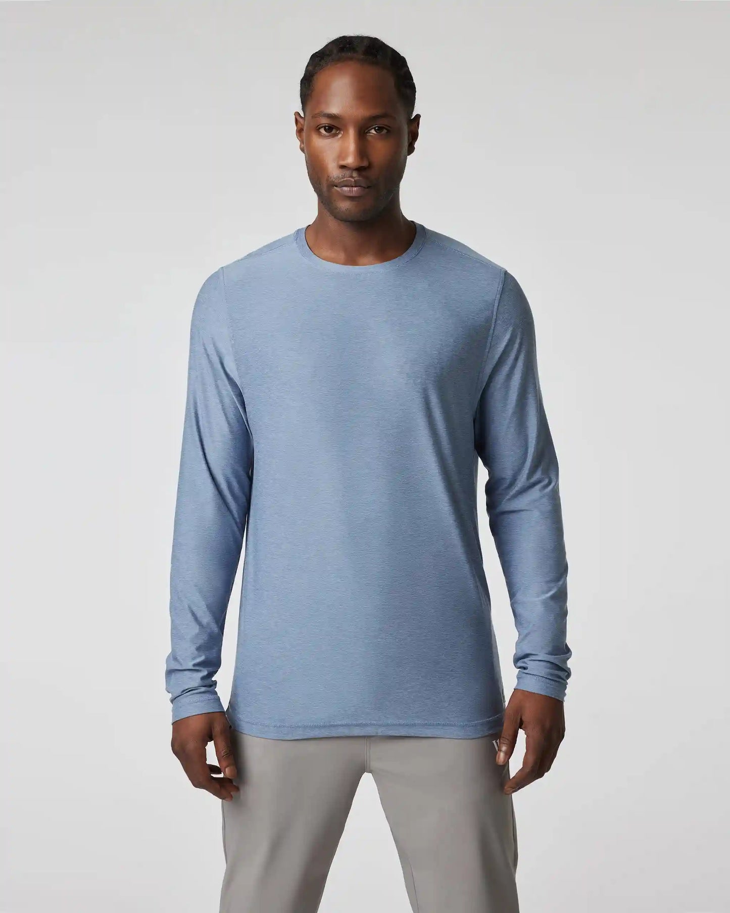 Long Sleeve Strato Tech Tee | Chambray Heather