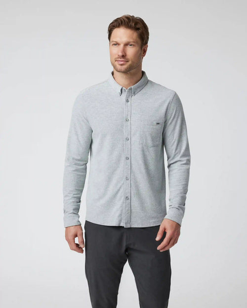 Long Sleeve Ace Button-Down | Light Grey