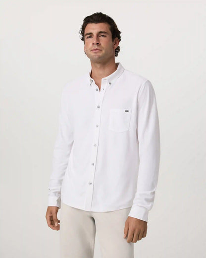 Long Sleeve Ace Button-Down | White