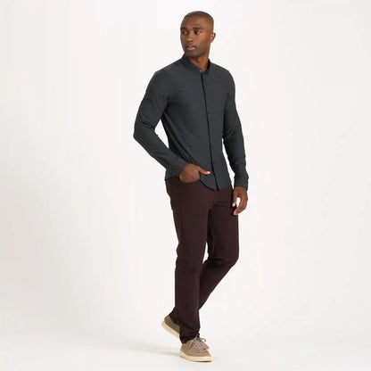 Long Sleeve Strato Button-Down | Charcoal Heather