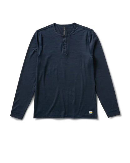 Long-Sleeve Ease Performance Henley | Ink Heather