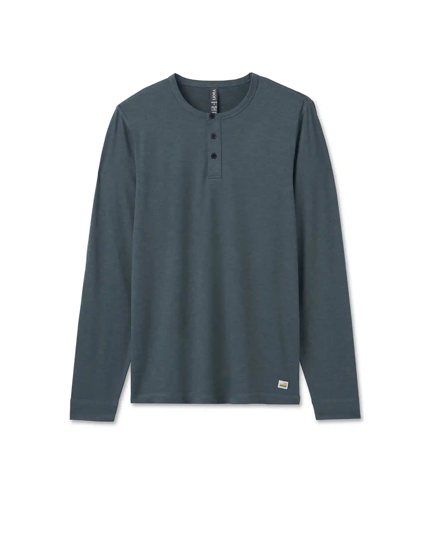 Long-Sleeve Ease Performance Henley | Lake Heather