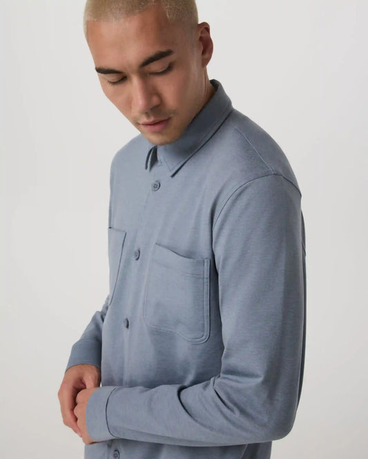 Coronado Shirt Jacket | Slate Blue Heather