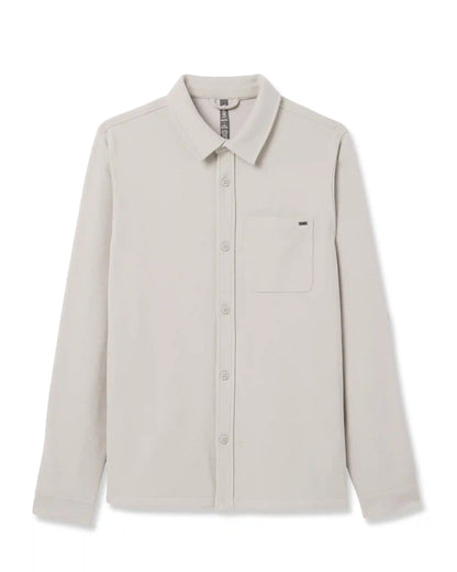 Beldon Shirt Jacket Knit Twill | Oatmeal