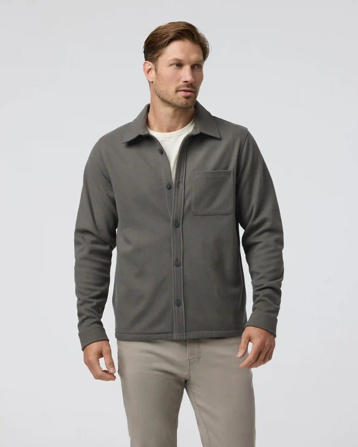 Beldon Shirt Jacket Knit Twill | Oregano