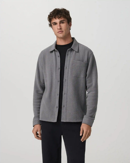 Beach Fleece Shirt Jacket | Pinecone Heather