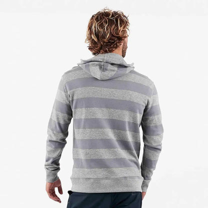 Clark Hoodie | Heather Grey Stripe