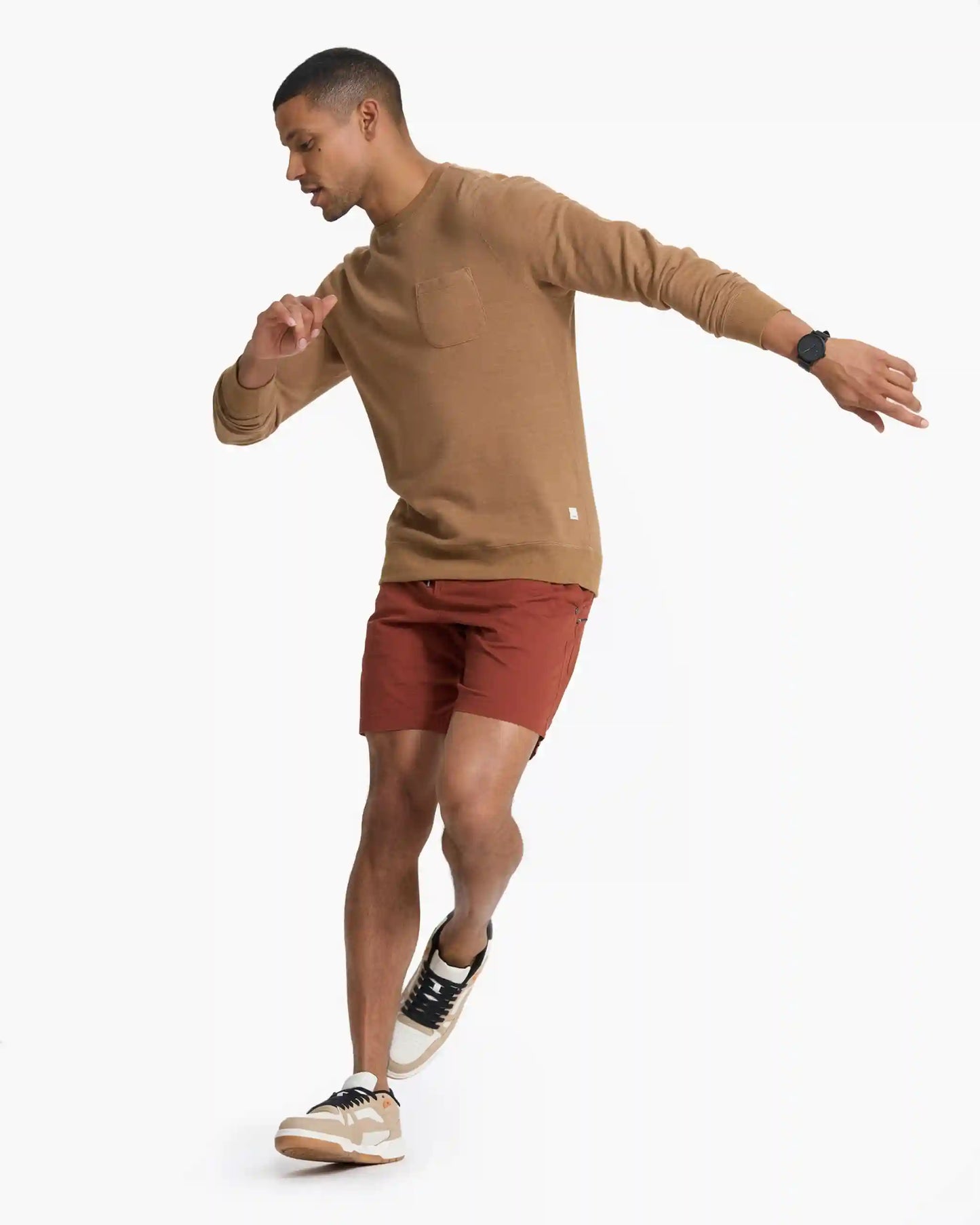 Jeffreys Pullover | Camel Heather