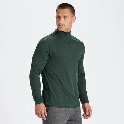 Ease Performance Half Zip | Blackened Green Heather