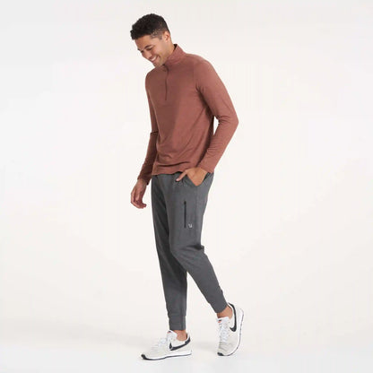 Ease Performance Half Zip | Dark Terracotta Heather