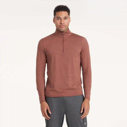 Ease Performance Half Zip | Dark Terracotta Heather