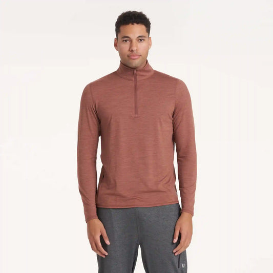 Ease Performance Half Zip | Dark Terracotta Heather