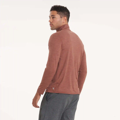 Ease Performance Half Zip | Dark Terracotta Heather