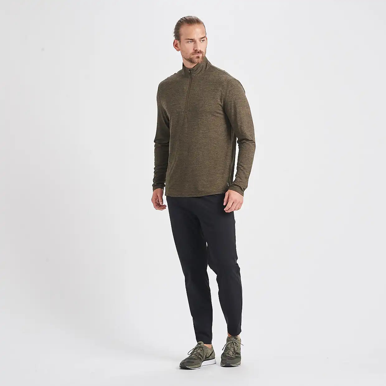 Ease Performance Half Zip | Evergreen Heather