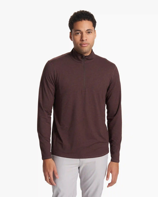 Ease Performance Half Zip | Mahogany Heather