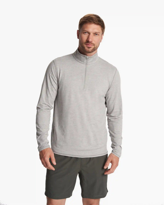 Ease Performance Half Zip | Light Heather Grey