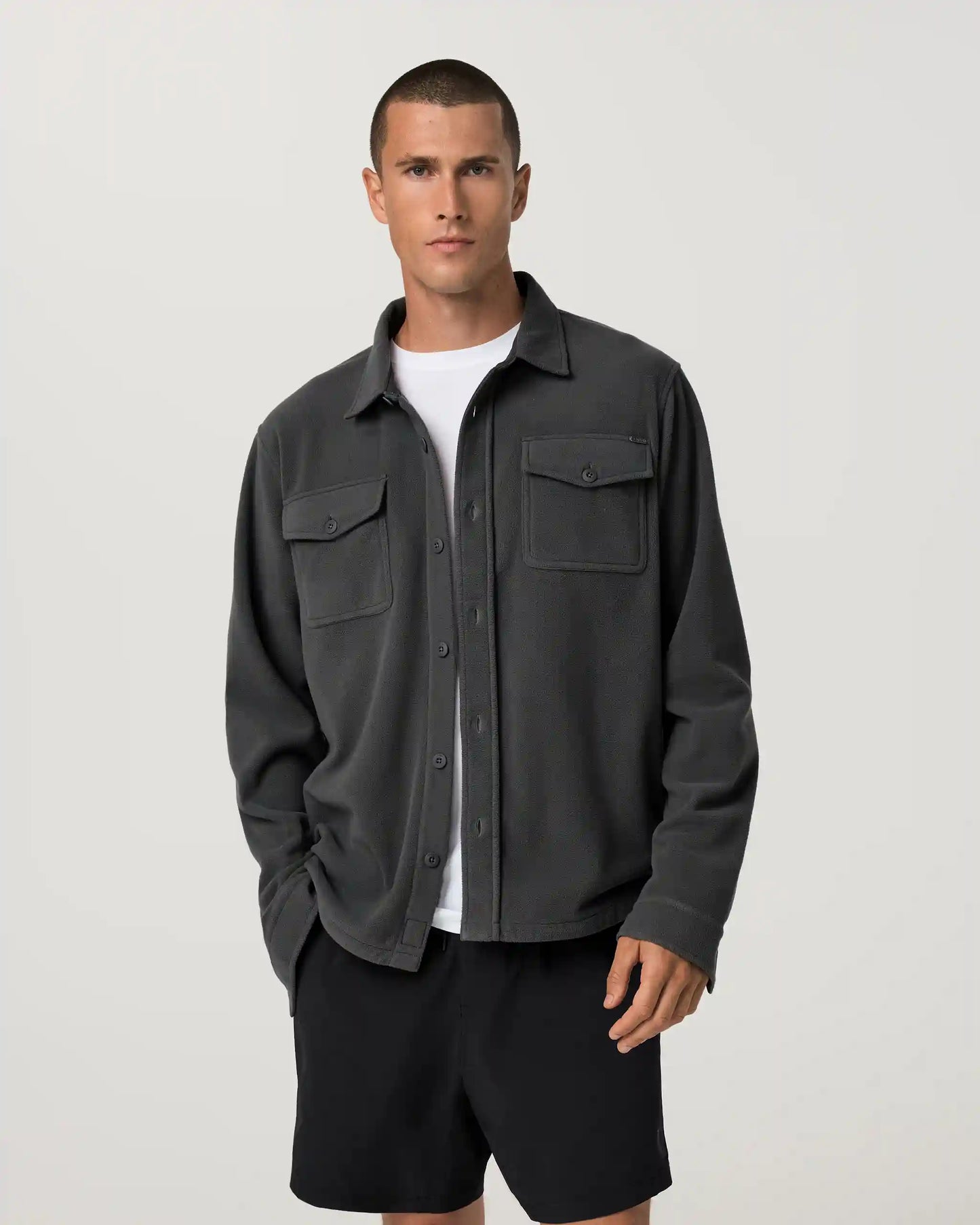 Aspen Shirt Jacket | Dark Pewter