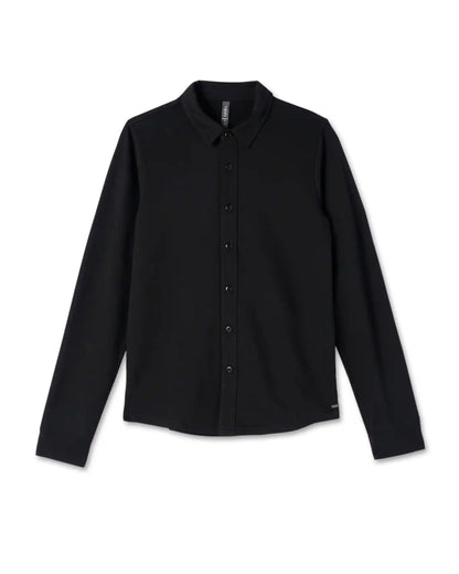 Long Sleeve Solana Button Down | Black