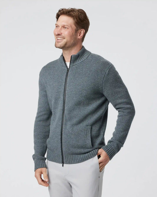 Denver Full Zip Sweater | Charcoal
