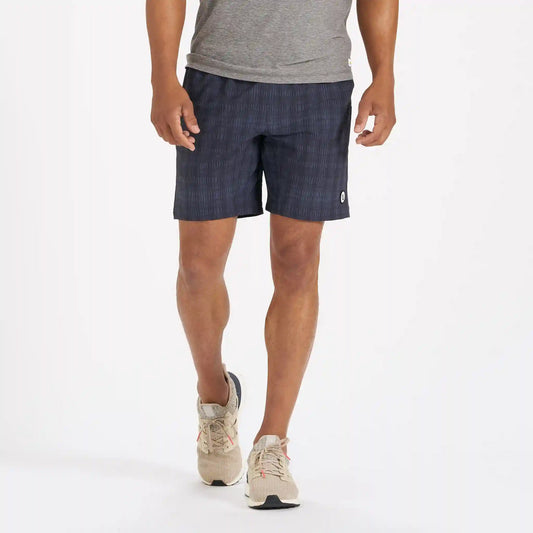 Kore Short Lined 7" | Ink Shibori Grid