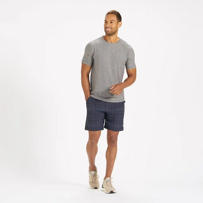 Kore Short Lined 7" | Ink Shibori Grid