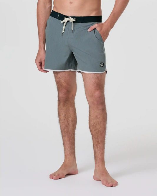 Cruise Boardshort 5" | Dusty Blue Linen Texture