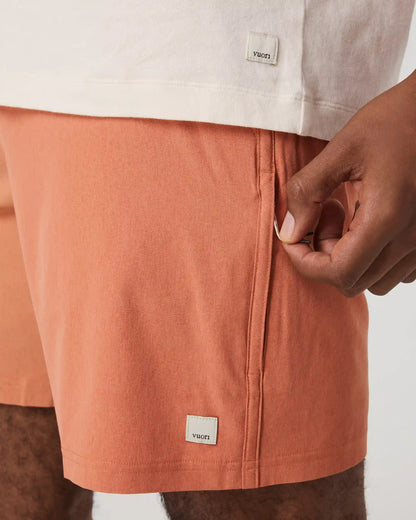 Banks Session Short Unlined 7" | Washed Brick Linen Texture
