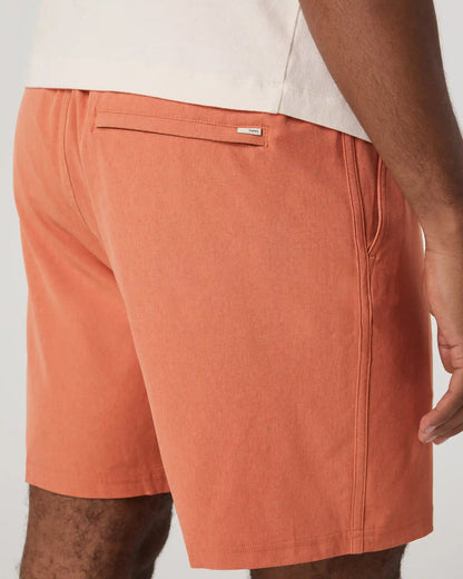 Banks Session Short Unlined 7" | Washed Brick Linen Texture