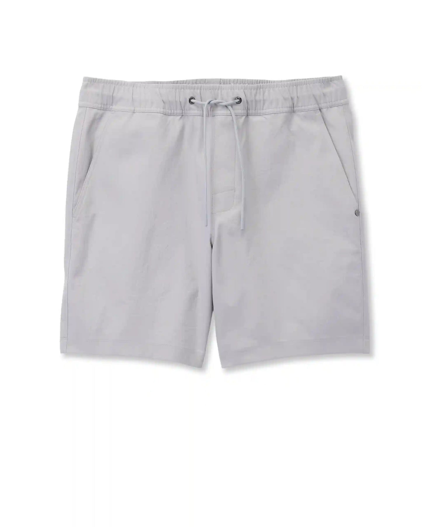 Cascade Crinkle Elastic Waist Short 8" | Fog