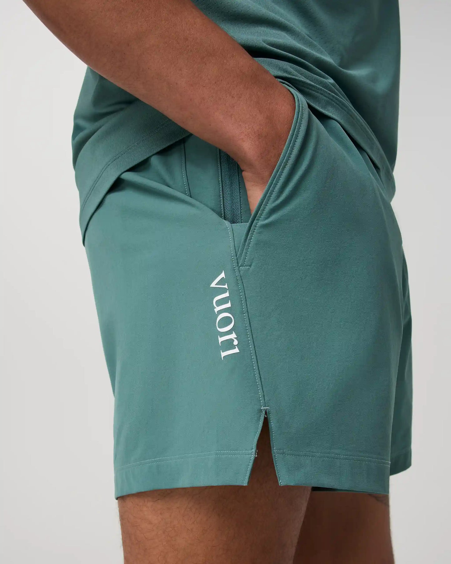 Crosscourt Short Unlined 5" | Dark Cyan