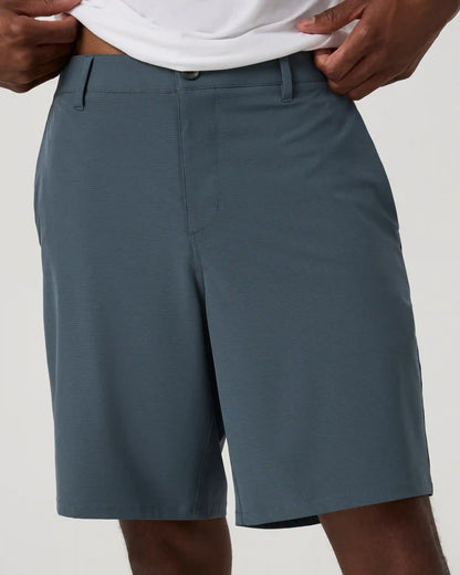 Aim Short 8" | Blue Sea Slub Stripe