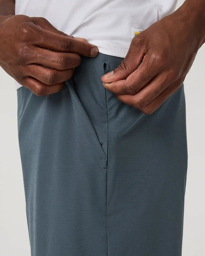 Aim Short 8" | Blue Sea Slub Stripe