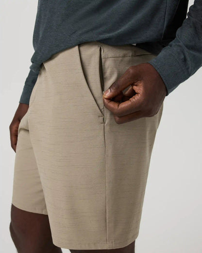 Aim Short 8" | Gravel Slub Stripe