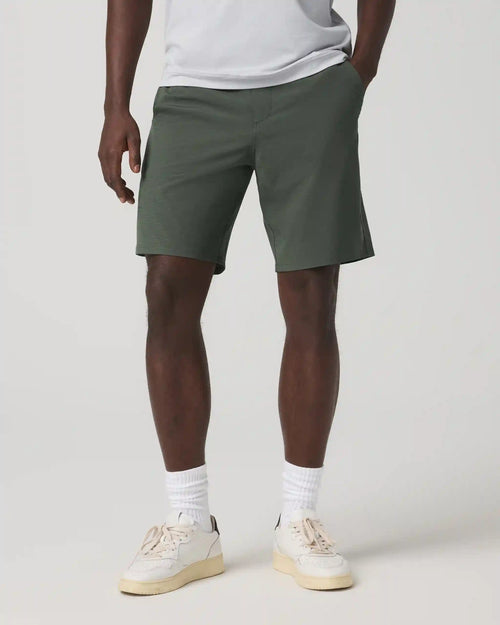Aim Short 8" | River Rock Slub Stripe
