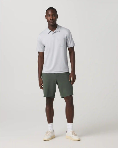 Aim Short 8" | River Rock Slub Stripe