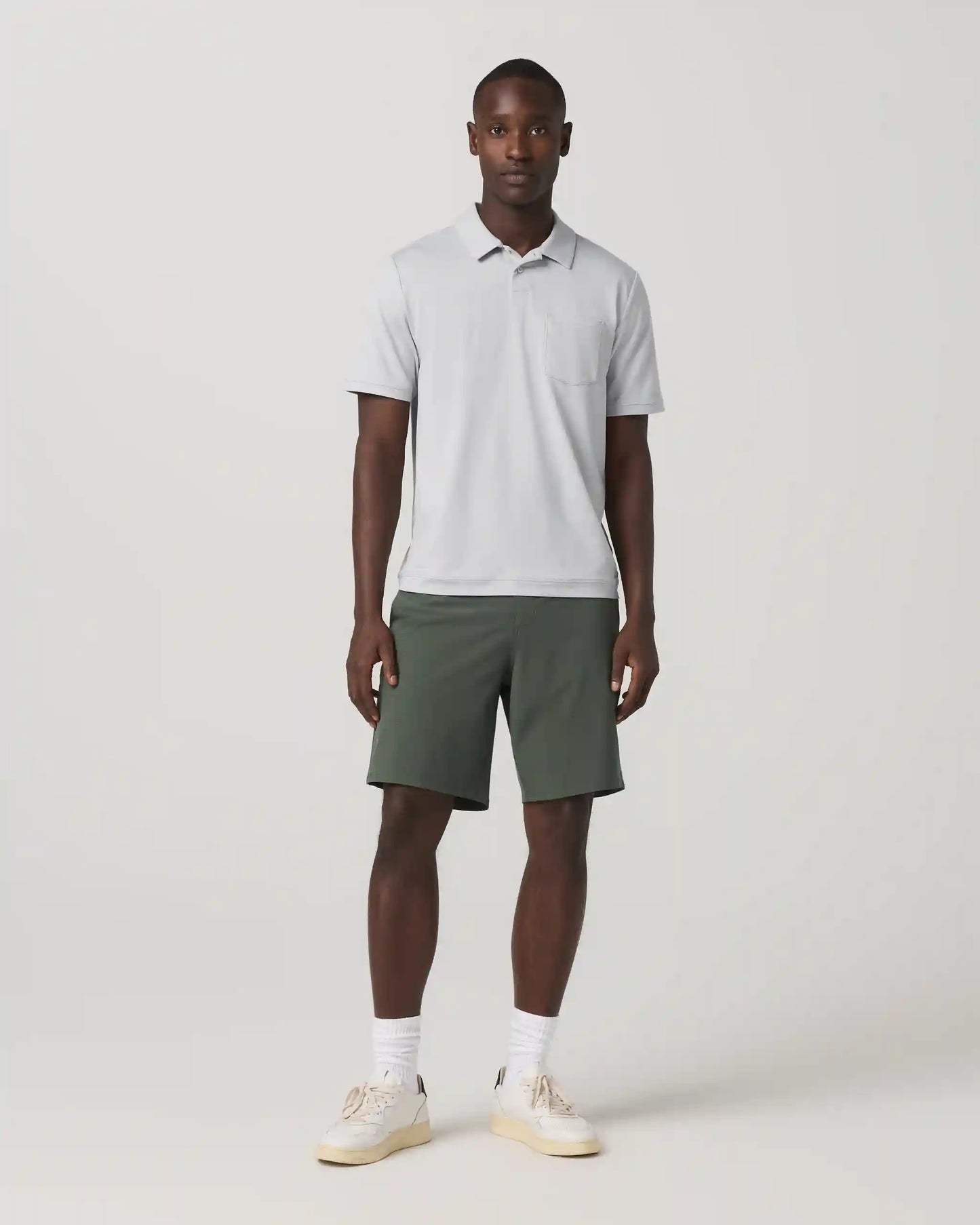 Aim Short 8" | River Rock Slub Stripe