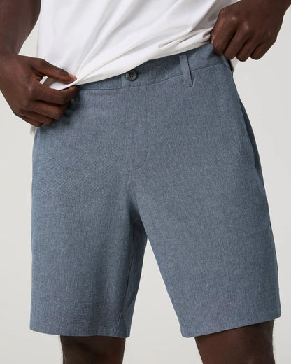Aim Short 8" | Bay Blue Linen Texture